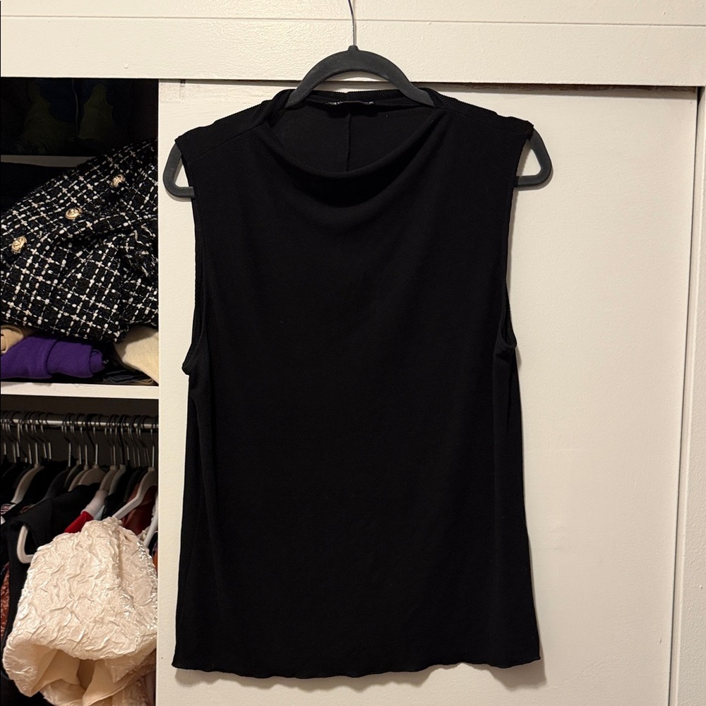 Zara ribbed cowl neck dress top